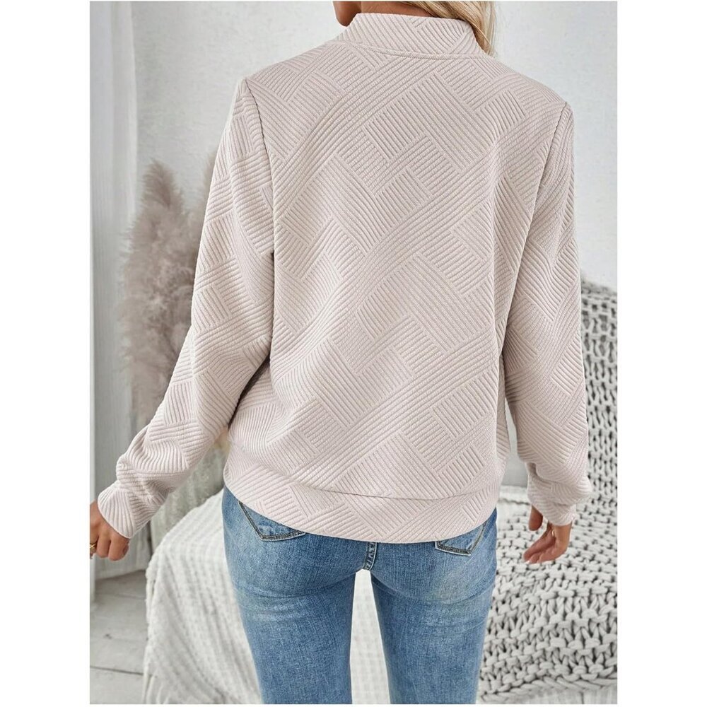 Women's Khaki Zip Up Long Sleeve Bomber Jacket Coat Lightweight Casual Clothes - Picture 2 of 7